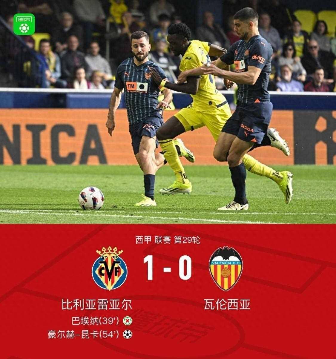 比利亚雷亚尔后卫出现失误,导致进球 比利亚雷亚尔后卫出现失误,导致进球